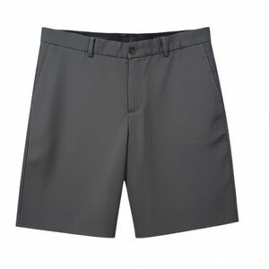 Nike Gray Flat Front Chino‎ Shorts Size 34 Casual Everyday Wear